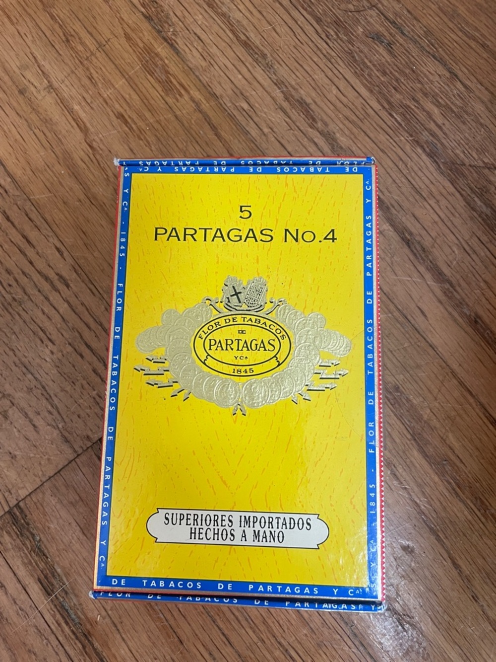 Partagas No.4 Cigar Box - Yellow